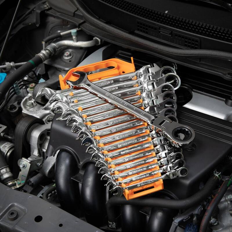 Juego de herramientas de llave de trinquete combinada con cabeza flexible de 72 dientes métrica GEARWRENCH (16 piezas) - 9902D