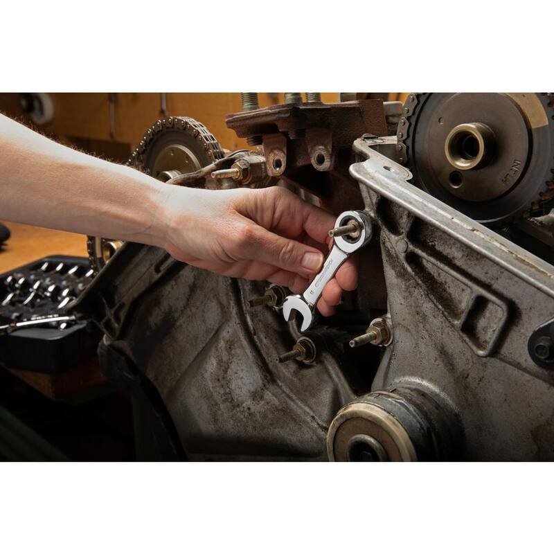 Set de herramientas GEARWRENCH SAE/Métricas de combinación de trinquetes cortos de 72 dientes (14 piezas) - 85206