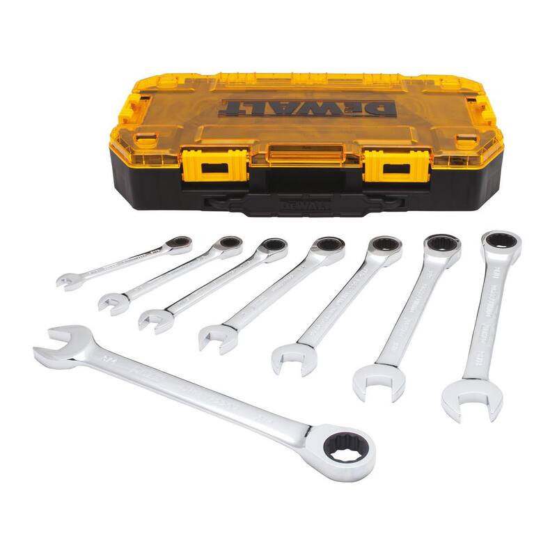 Juego de llaves de combinación DEWALT de trinquete en pulgadas (8 piezas) - DWMT74733