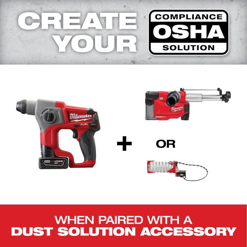 Martillo rotativo inalámbrico Milwaukee M18 18V de 1 pulgada SDS-Plus con sistema Brushless de iones de litio y mango en D (herramienta solamente) - 2613-20.