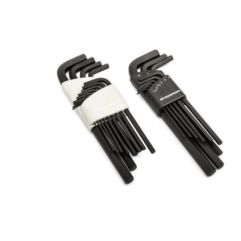 Juego de Llaves de Trinquete Combinadas SAE/Métricas de 44 piezas y Llaves Hexagonales de Brazo Largo con Bandeja de Espuma EVA - 86528