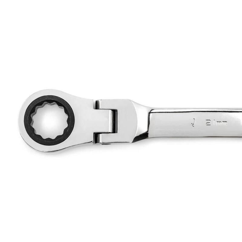 Set de llaves combinadas de trinquete de cabeza flexible métricas/SAE de 12 puntos de GEARWRENCH (29 piezas) - 97929DC