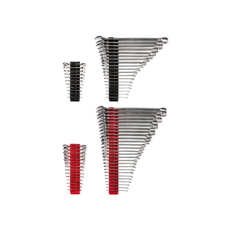 Juego de llaves de combinación de longitud estándar y corta de 1/4 a 1-1/4 pulgadas, 6 a 32 mm TEKTON con organizador modular ranurado (71 piezas) - WCB95902
