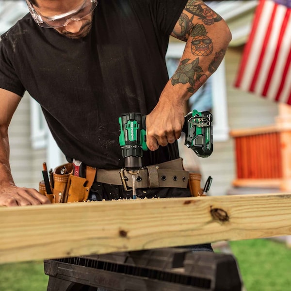 Metabo Hpt 18V MV Cordless Brushless Driver Drill / Impact Driver 2 x 2.0Ah  #2 Phillips Bit & Bag - KC18DEXQBM