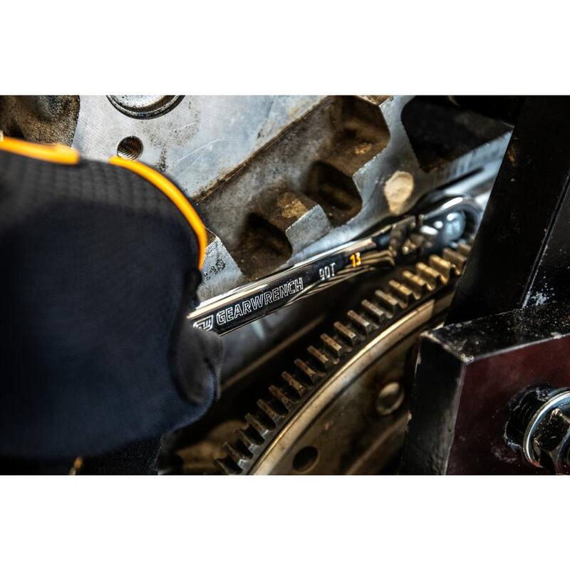 Juego de llaves de trinquete estándar y de cabeza flexible SAE/MM de 90 dientes GEARWRENCH 90T (32 piezas) - 86667-06CB