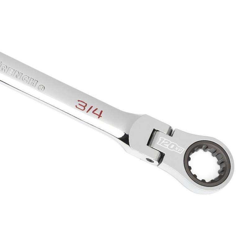 Juego de llaves de trinquete GearBox con cabezal flexible XL de 120 dientes y estriado universal SAE (10 piezas) - 86142