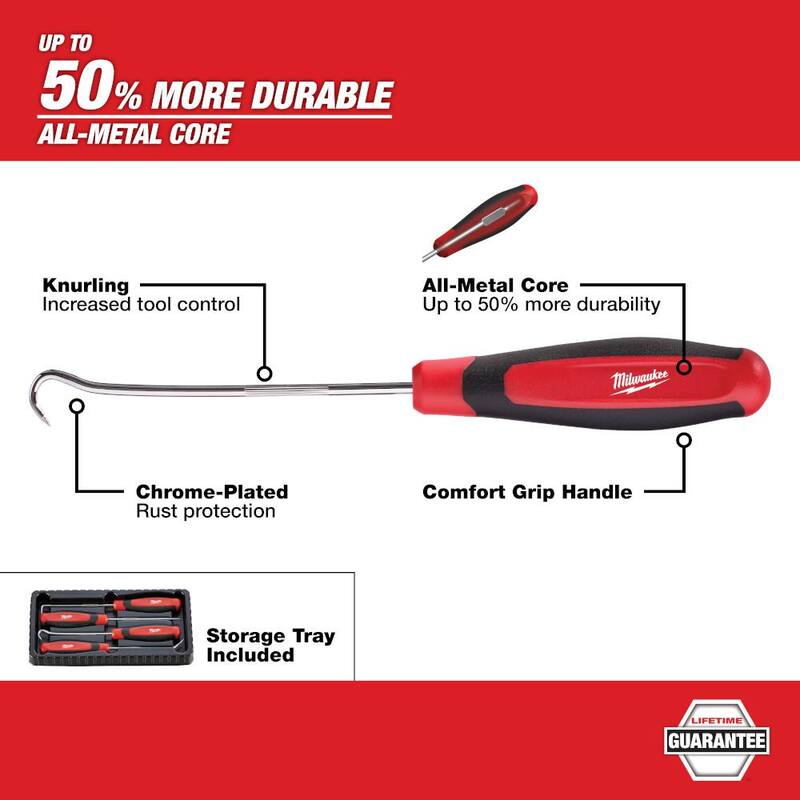 Juego de herramientas mecánicas Milwaukee Combination SAE Wrench y set de Hook and Pick (19 piezas) - 48-22-9415-48-22-9215