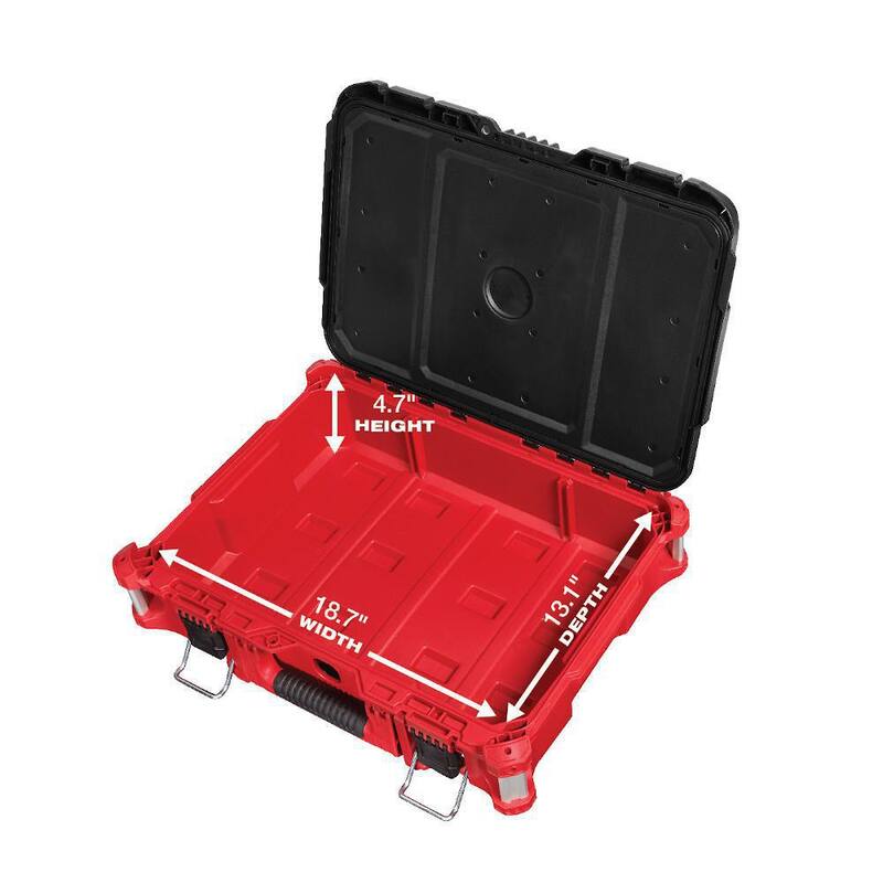 Juego de llaves de trinquete combinadas Milwaukee SAE (15 piezas) con caja de herramientas PACKOUT de 22 pulgadas - 48-22-9416-48-22-8424
