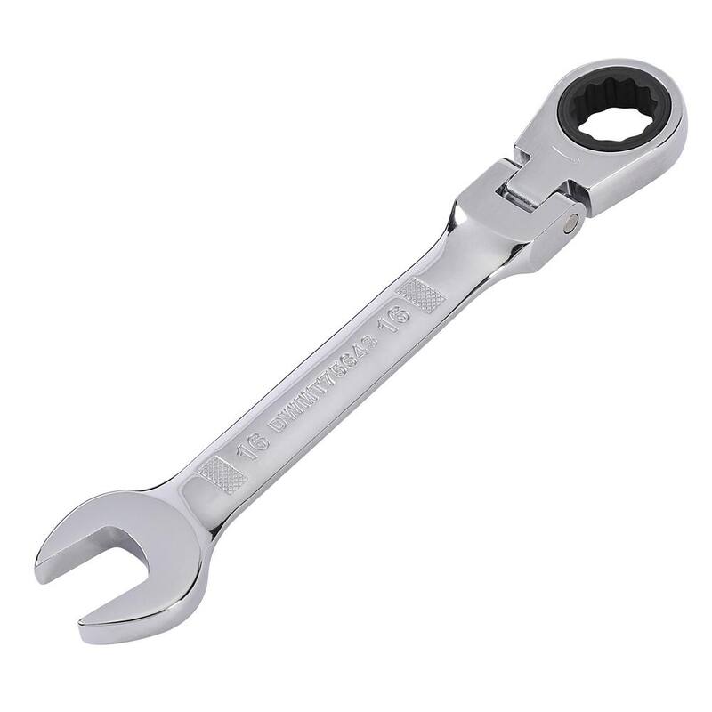 Juego de llaves combinadas de trinquete y cabeza flexible métricas DEWALT (7 piezas) - DWMT74196