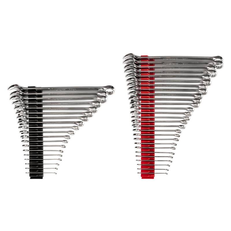 Juego de llaves combinadas TEKTON de 1/4 pulgadas a 1-1/4 pulgadas, 6 mm a 32 mm con organizador modular de ranuras (46 piezas) - WCB95303
