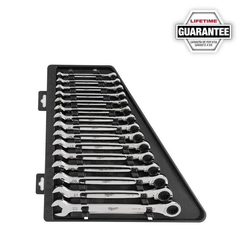 Juego de herramientas mecánicas Milwaukee SAE/Métricas con llaves de trinquete y set de destornilladores (40 piezas) - 48-22-9416-48-22-9516-48-22-2710