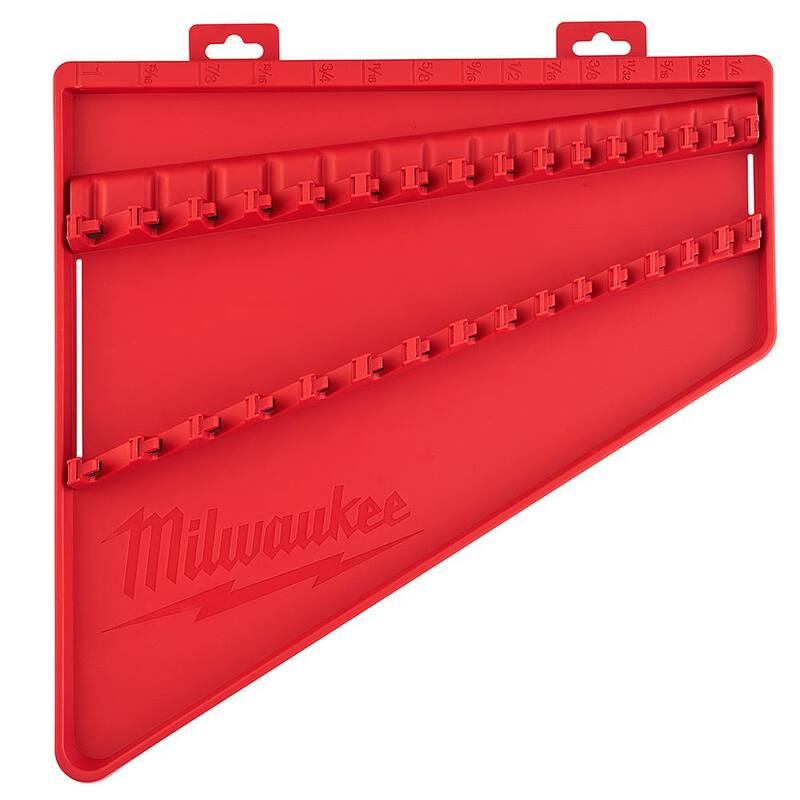 Juego de llaves de trinquete combinadas con cabezal flexible de 144 posiciones Milwaukee en sistema SAE con juego de ganchos y púas (19 piezas) - 48-22-9413-48-22-9215