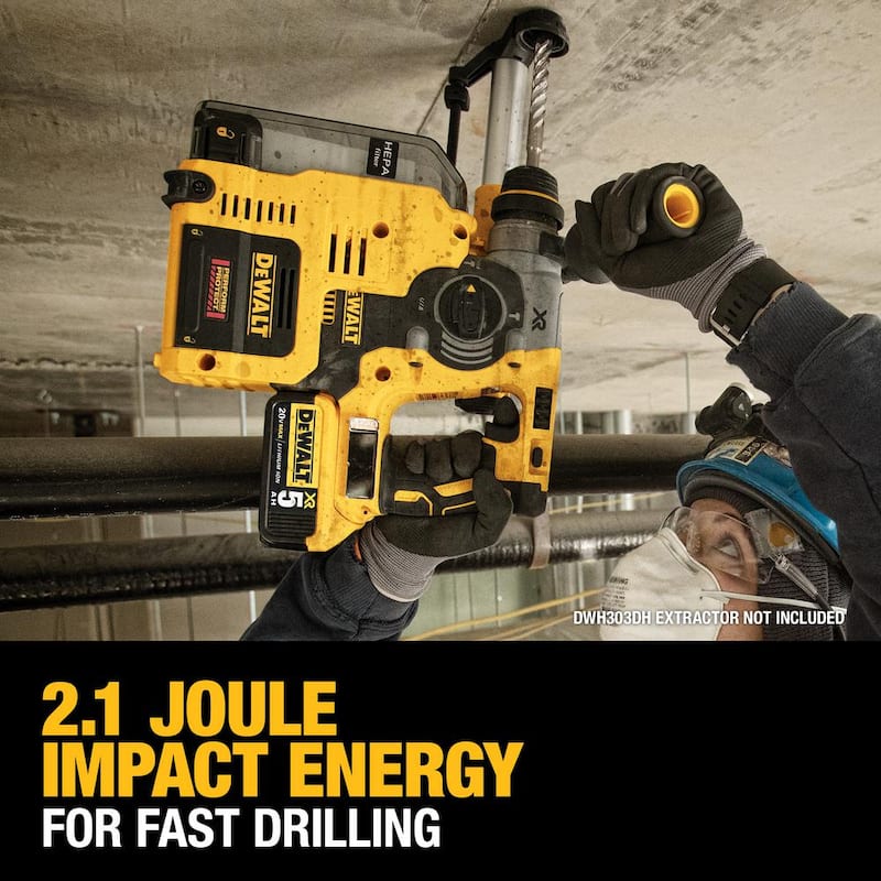 Martillo rotativo L-Shape inalámbrico sin escobillas SDS Plus de 20V MAX XR DEWALT (Herramienta solamente) - DCH273B