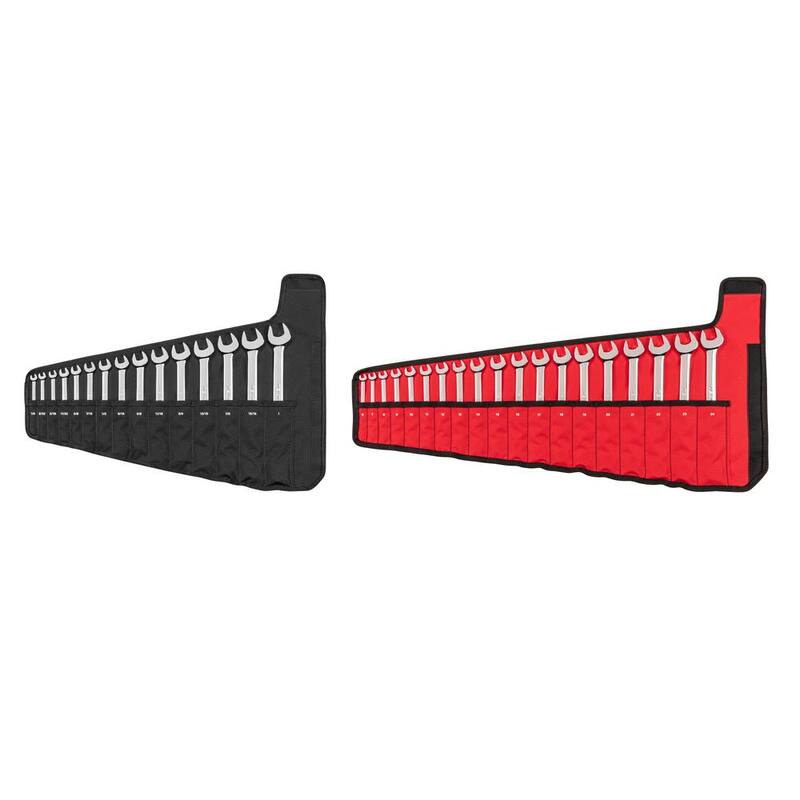 Juego de llaves combinadas TEKTON de 1/4 a 1 pulgada, 6 a 24 mm con bolsa (34 piezas) - WCB94302