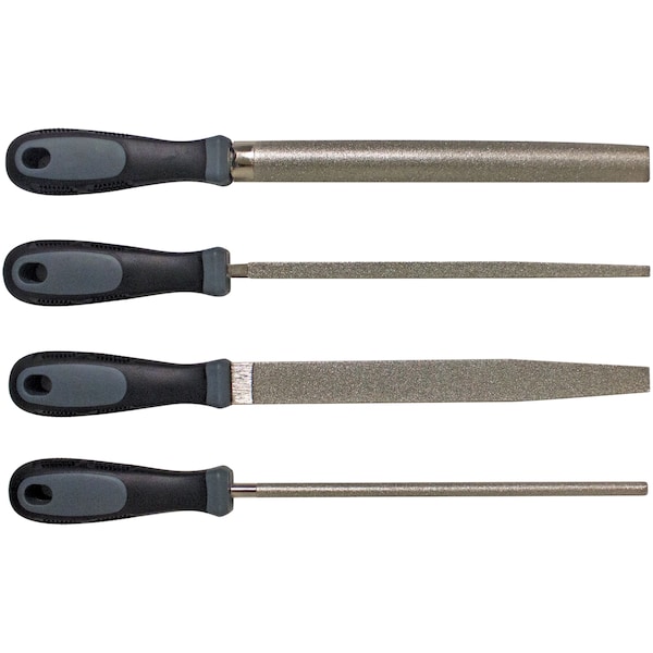 Innovative Products Of America 8 In. Diamond File Set Of 4 - 8108