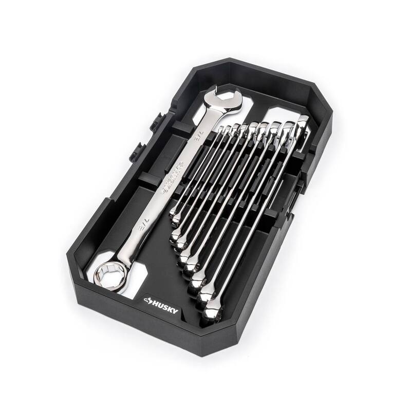 Juego de llaves combinadas Husky BITE SAE y métricas (20 piezas) - HBCW20XLSMCB