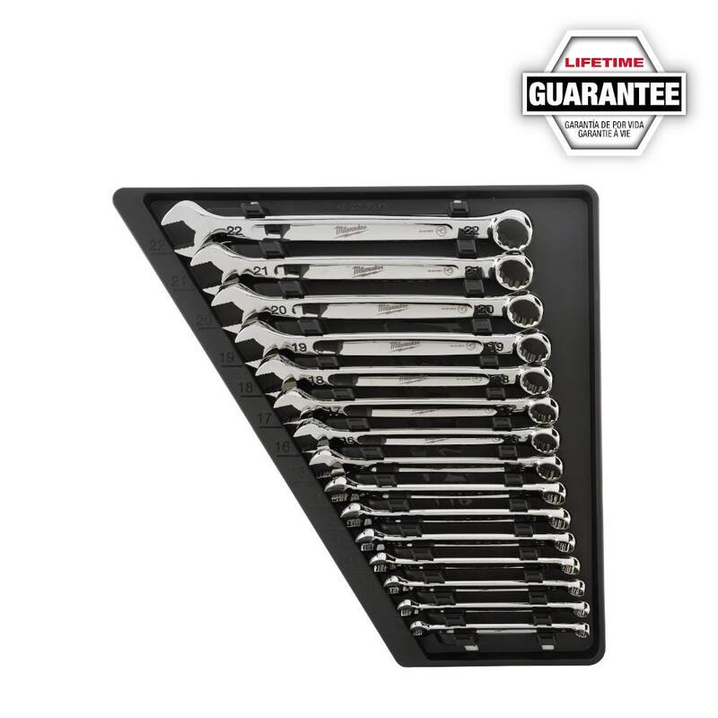Juego de herramientas mecánicas Milwaukee de llaves combinadas en pulgadas y métricas con juego de destornilladores (40 piezas) - 48-22-9515-48-22-9415-48-22-2710
