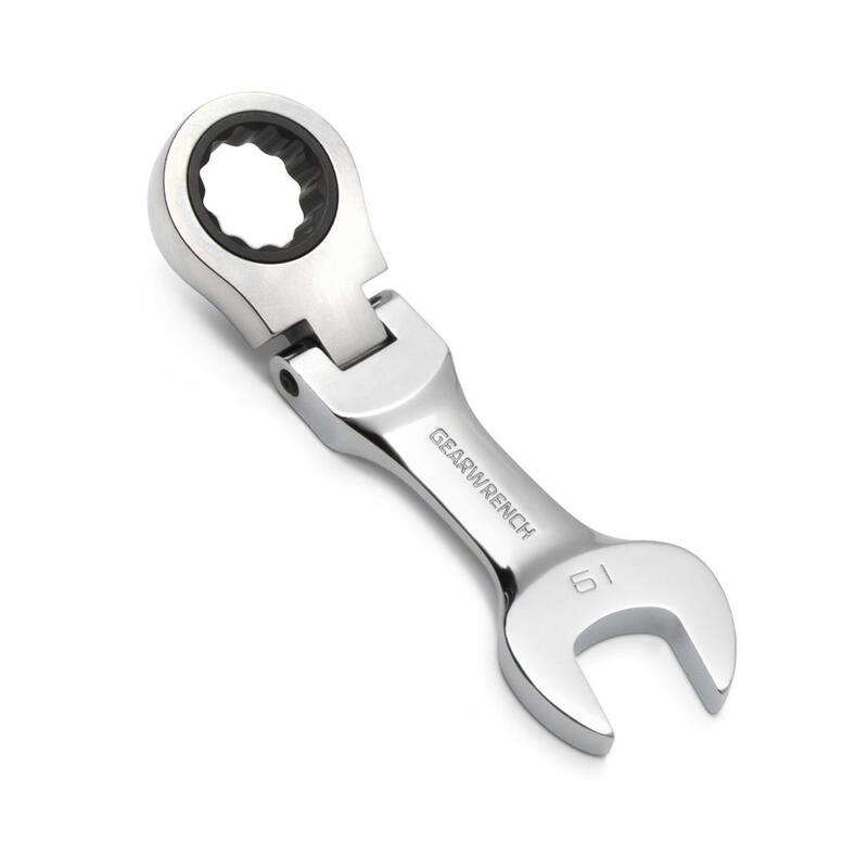 Juego de herramientas de llave mixta con cabezal flexible y trinquete de 72 dientes en métrico de GEARWRENCH (10 piezas) - 9550