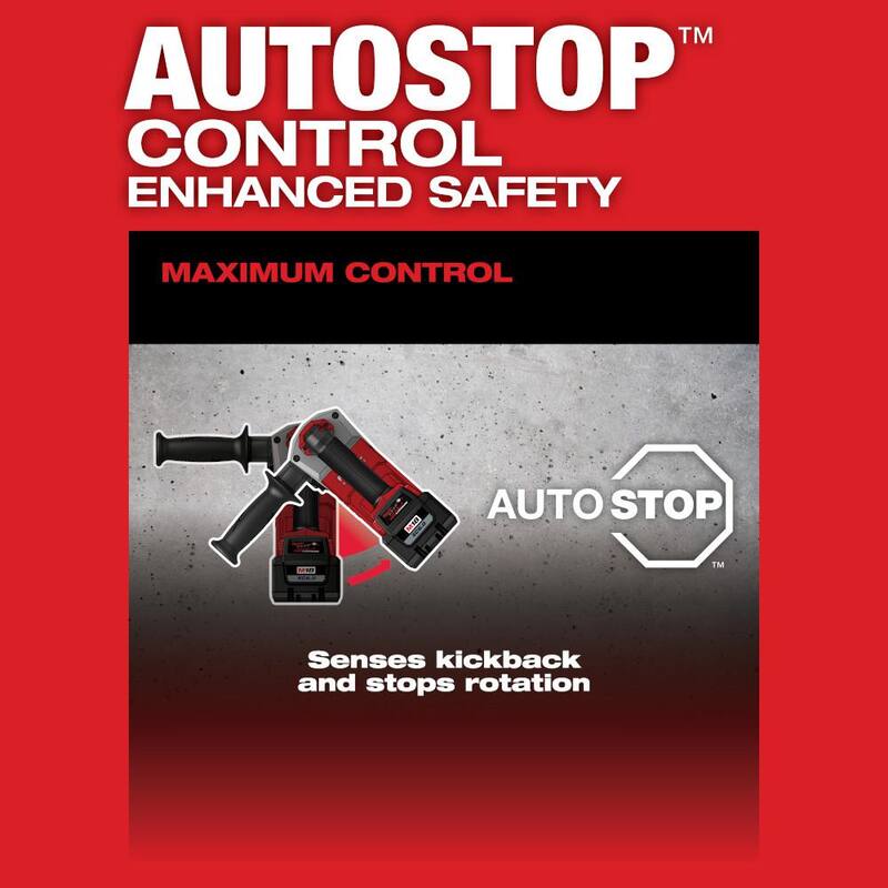 Milwaukee M18 FUEL 18V Lithium-Ion Brushless 1 in. Martillo rotativo SDS-Plus inalámbrico/Kit de extractor de polvo, dos baterías de 6.0 Ah - 2912-22DE