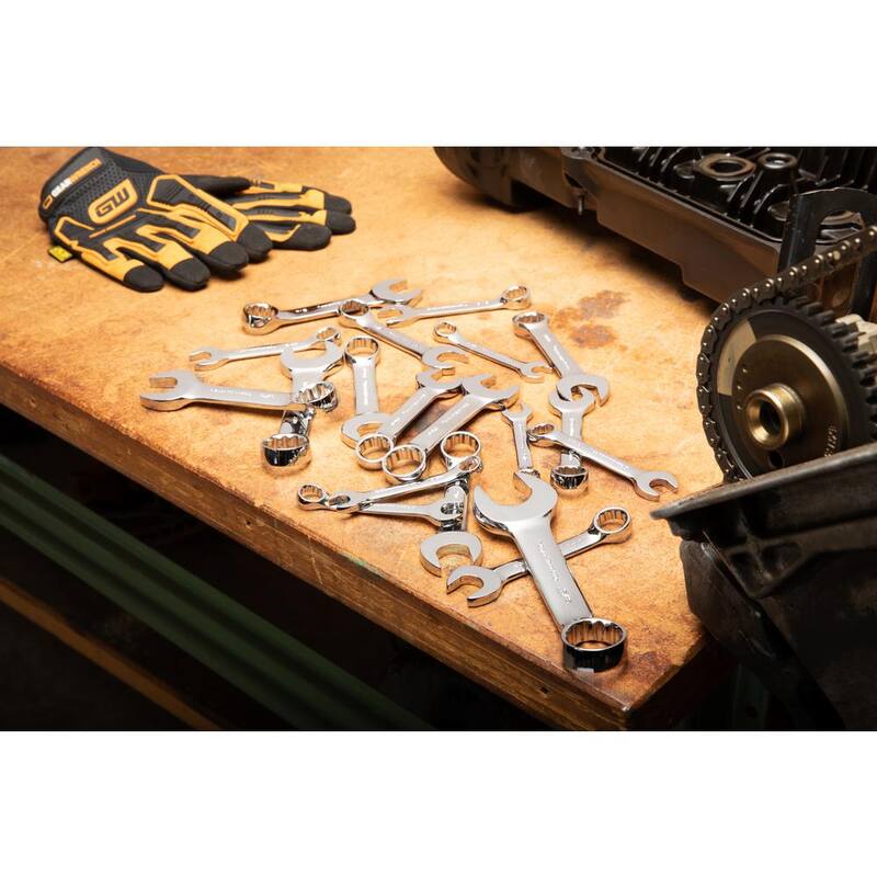 Juego de llaves combinadas STUBBY de 12 puntos GEARWRENCH SAE/métricas (20 piezas) - 81903