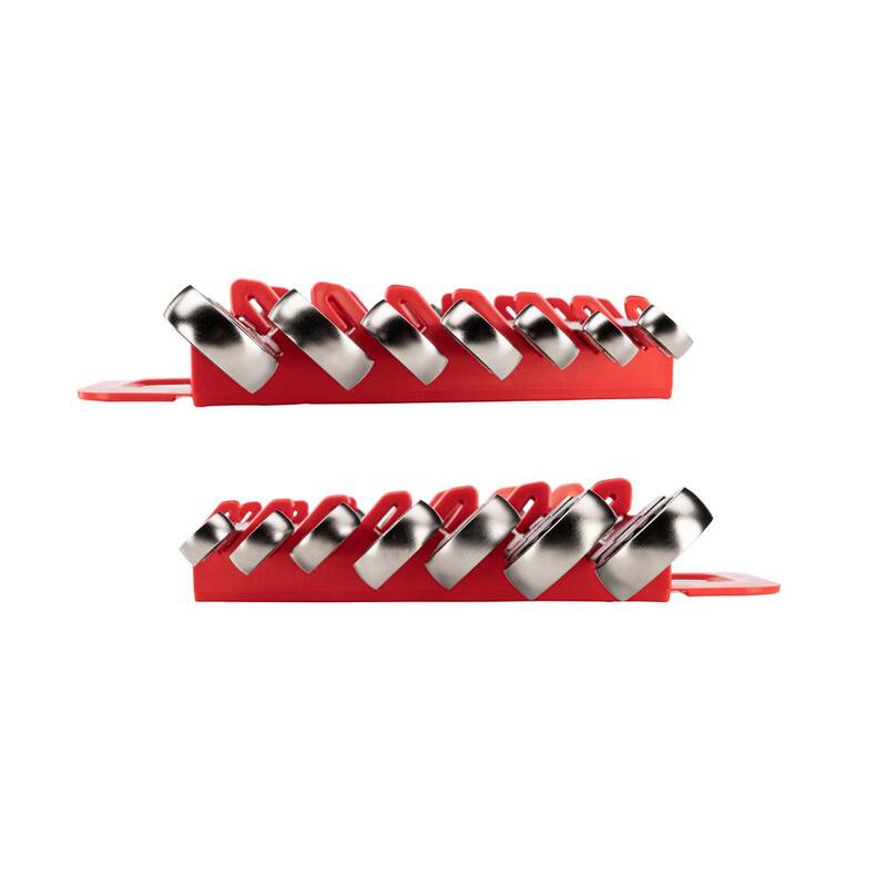 Juego de llaves de extremo de caja con trinquete de 12 puntos de cabeza flexible TEKTON, 7 piezas (6-19 mm) con soporte - WRB96201