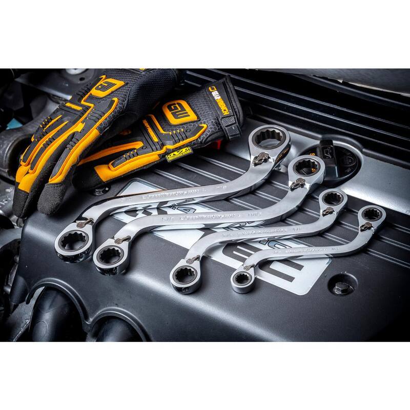 Set de llaves de trinquete doble en forma de S, reversibles, de 72 dientes y punto de 12 piezas en unidades del sistema inglés (SAE) GEARWRENCH (Juego de 4 piezas) - 85399
