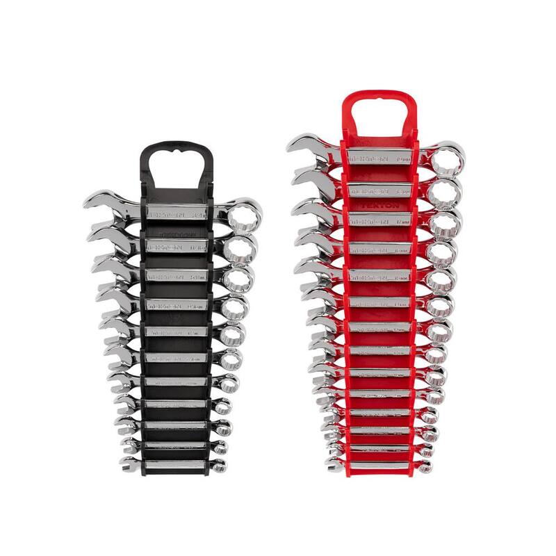 Juego de Llaves Combinadas TEKTON de 1/4 a 3/4 pulgadas y 6 a 19 mm con PortaLLaves (25 Piezas) - WCB92403