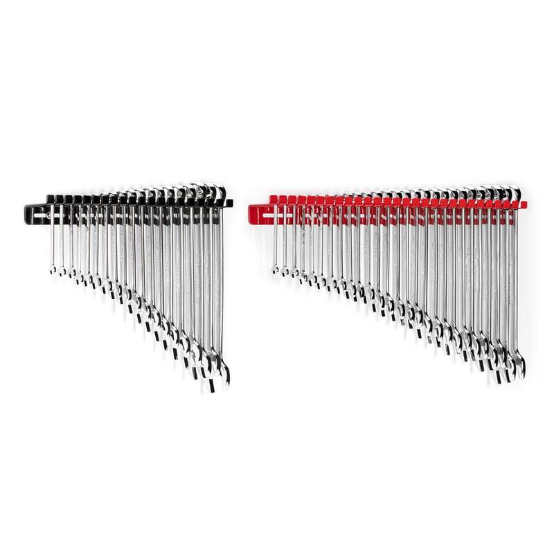 Juego de Llaves Combinadas TEKTON de 1/4 a 1-1/4 pulgadas, 6-32 mm con Soporte de Pared (46 Piezas) - WCB96301