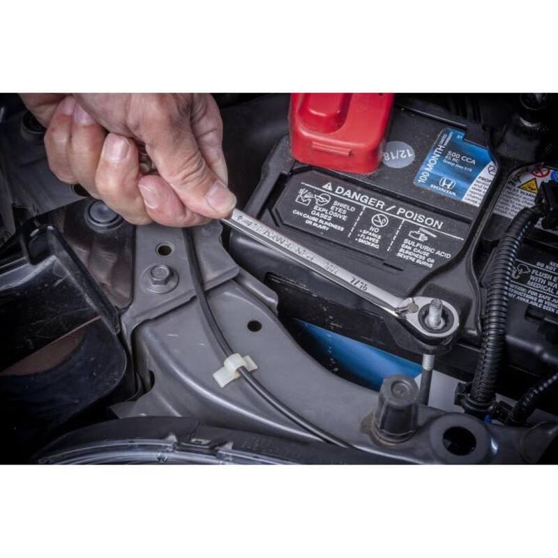 Juego de llaves de trinquete reversible de 12 puntos y 90 dientes GEARWRENCH SAE con estuche de herramientas (juego de 14 piezas) - 86661