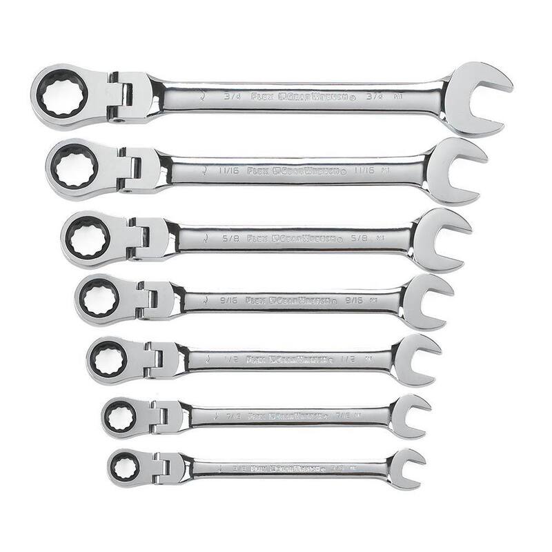 Juego de llaves de trinquete combinadas flexibles GEARWRENCH SAE (7 piezas) - 9700