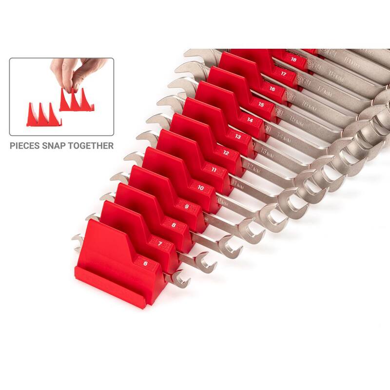Juego de llaves de combinación de cabezal angular TEKTON de 6 a 32 mm con organizador modular de llaves (27 piezas) - WAE92503