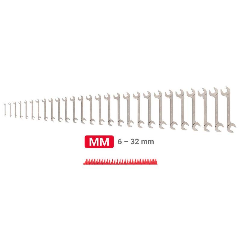 Juego de llaves de combinación de cabezal angular TEKTON de 6 a 32 mm con organizador modular de llaves (27 piezas) - WAE92503
