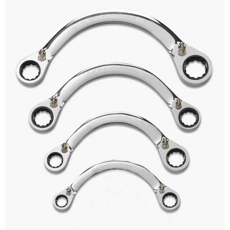 Llave de trinquete doble reversible de caja media de 12 puntos SAE GEARWRENCH de 72 dientes (juego de 4 piezas) - 9840D
