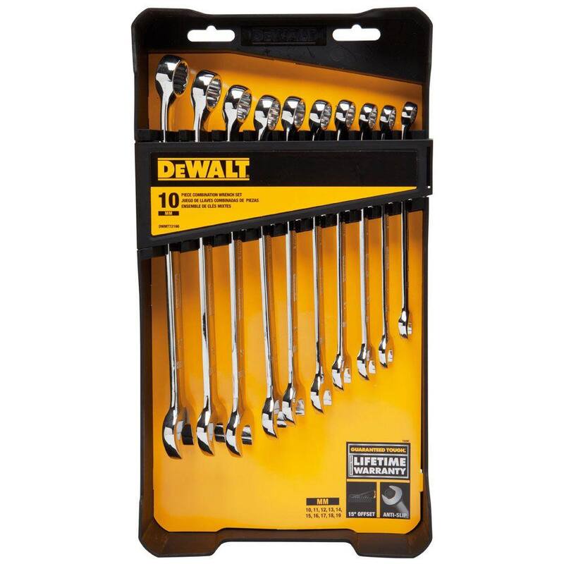 Juego de llaves combinadas métricas DEWALT (10 piezas) - DWMT72166.