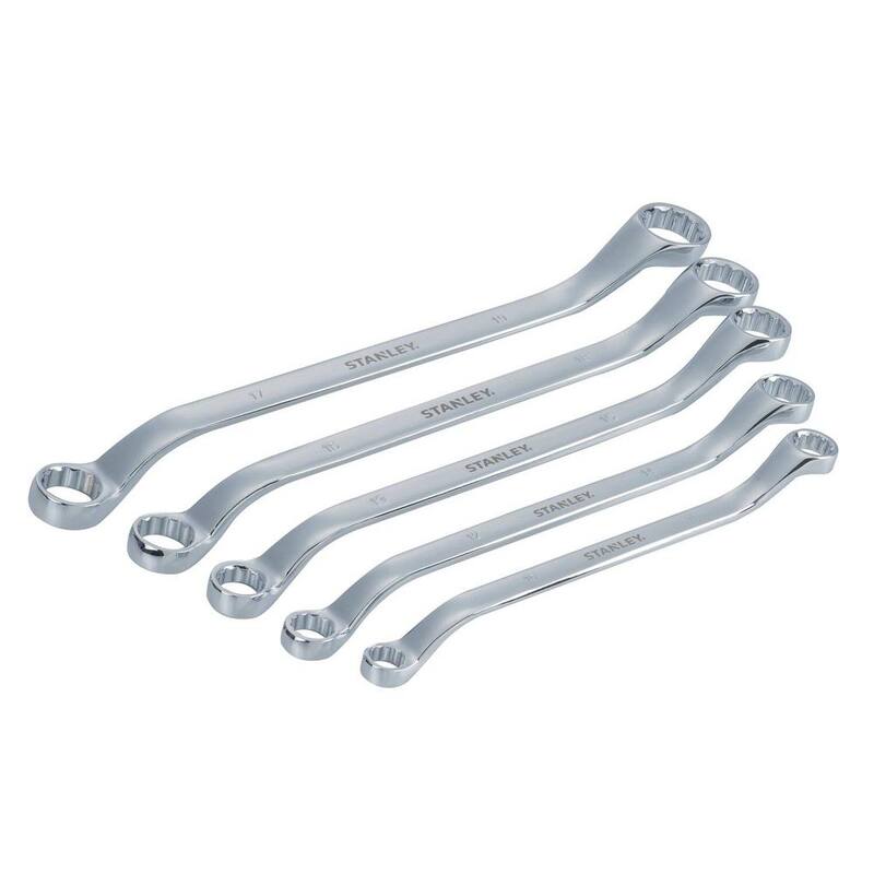 Juego de llaves de caja métricas offset de doble extremo Stanley (5 piezas) - STMT81186