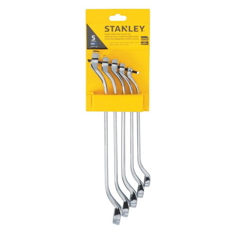 Juego de llaves de caja métricas offset de doble extremo Stanley (5 piezas) - STMT81186
