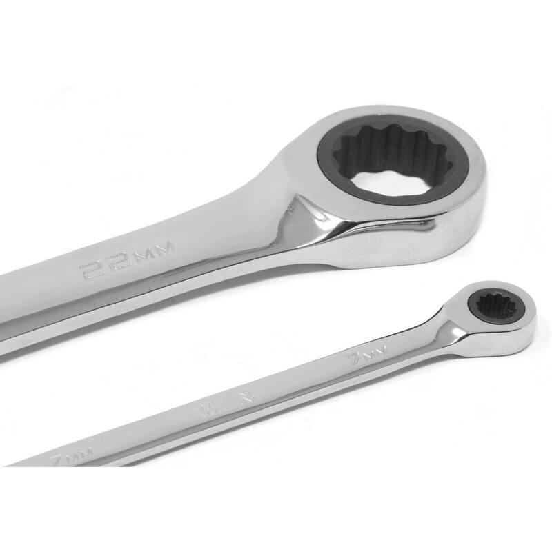 Juego de Llaves de Combinación Métrica con Trinquete de Grado Profesional WEN con Estuche de Almacenamiento (16 piezas) - WR161M