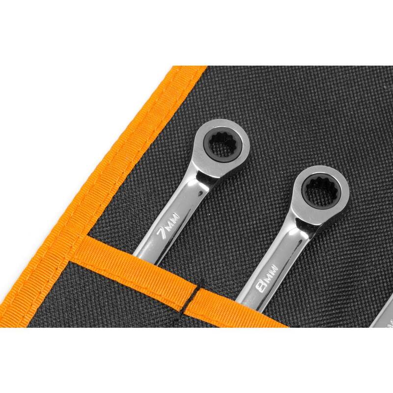 Juego de Llaves de Combinación Métrica con Trinquete de Grado Profesional WEN con Estuche de Almacenamiento (16 piezas) - WR161M