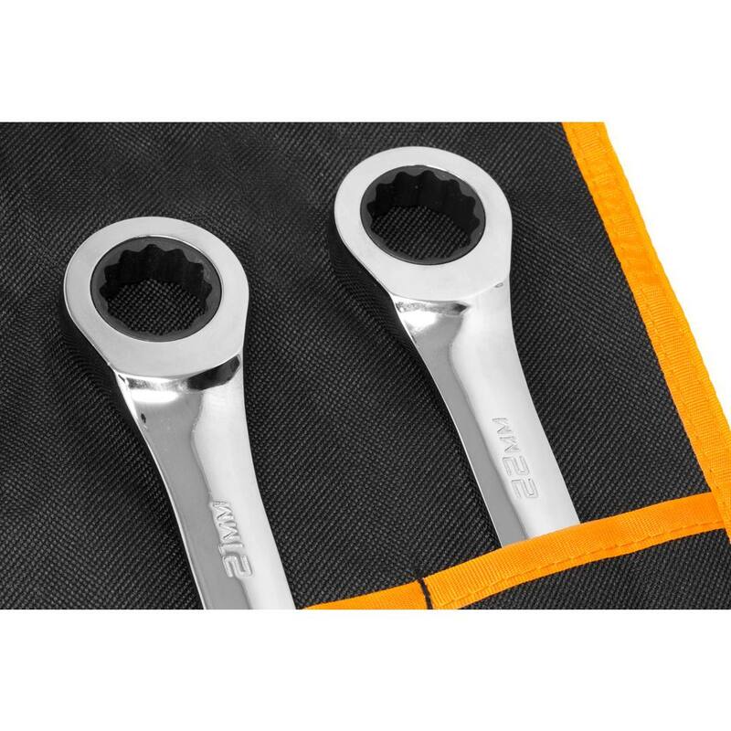 Juego de Llaves de Combinación Métrica con Trinquete de Grado Profesional WEN con Estuche de Almacenamiento (16 piezas) - WR161M