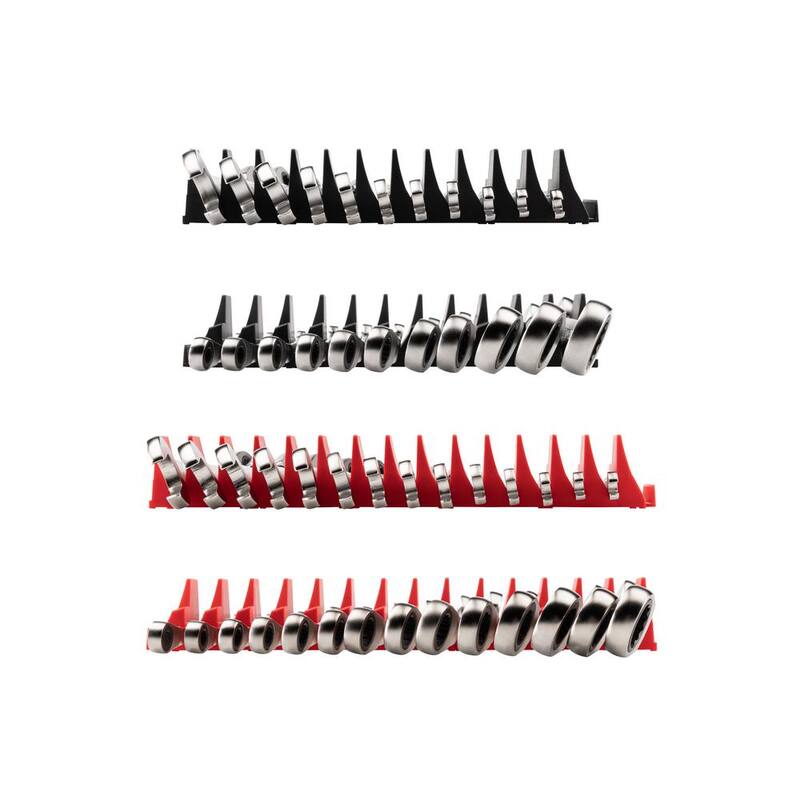 Juego de Llaves de Trinquete Reversibles de Combinación con Puntos a 12 Piezas TEKTON de 25 Piezas (1/4-3/4 in., 6-19 mm) con Organizador Modular Ranurado - WRC94304