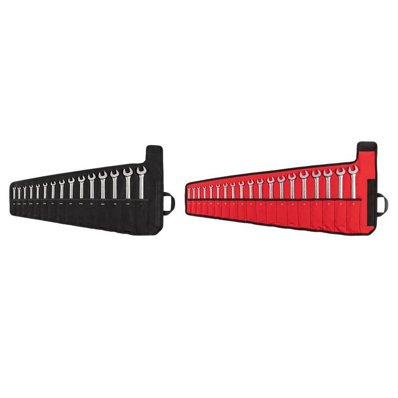 Juego de llaves combinadas de trinquete de 12 puntos con cabeza flexible TEKTON de 34 piezas (1/4-1 in., 6-24 mm) con estuche - WRC95405