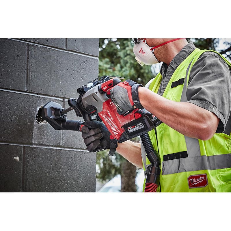 Martillo rotativo inalámbrico Milwaukee M18 FUEL 18V de iones de litio sin escobillas de 1 pulgada con sierra de banda compacta (2 herramientas) - 2912-20-2829-20.