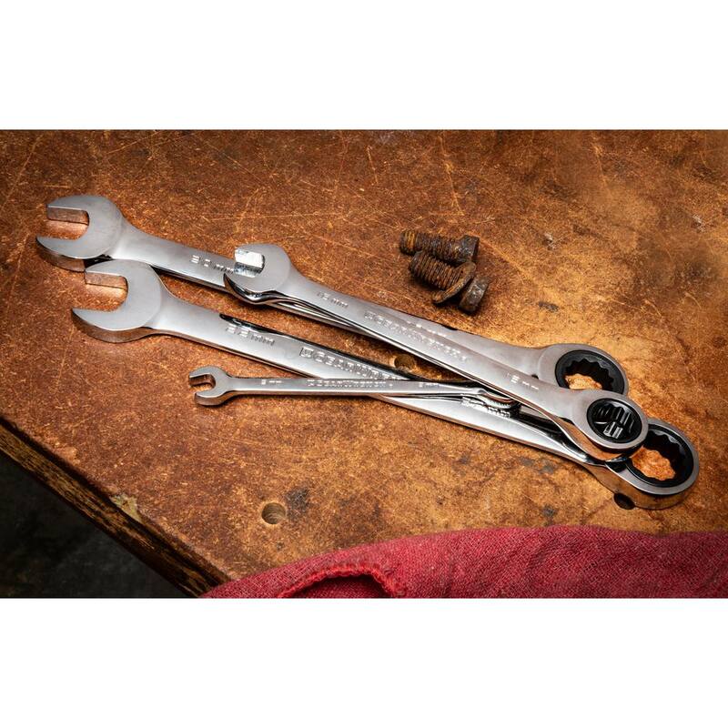 Juego de llaves inglesas métricas combinadas con trinquete de 72 dientes de 12 puntas (18 piezas) - 85890-02