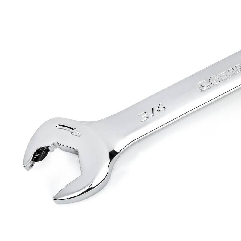 Juego de llaves combinadas con trinquete de extremo abierto GEARWRENCH de 12 puntos y 72 dientes en medidas estándar SAE (8 piezas) - 85599