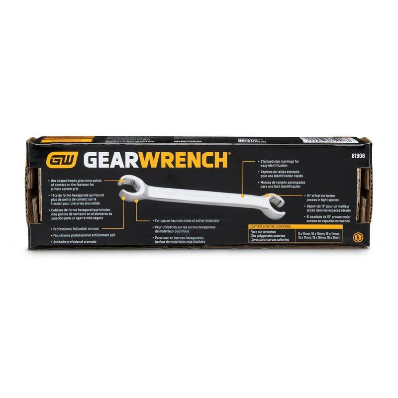 Juego de Llaves de Estrella Métricas GEARWRENCH (6 piezas) - 81906