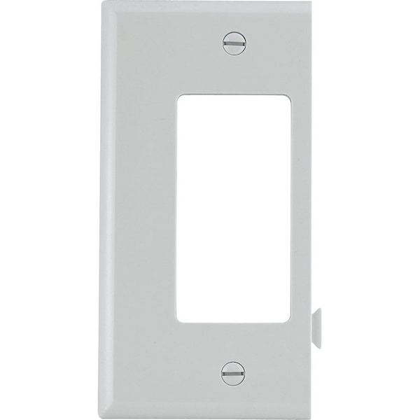 Eaton Wiring Devices STE26 Wallplate, 4-1/2 in L, 2-3/4 in W, 1 -Gang, Polycarbonate, White, High-Gloss - STE26W