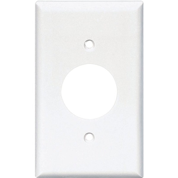 Placa de pared de un solo receptáculo Eaton Wiring Devices, 4-1/2 pulgadas de largo, 2-3/4 pulgadas de ancho, 1 solo espacio, termoestable, blanco - 2131W-BOX