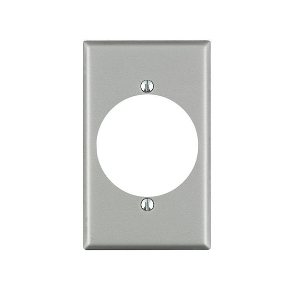 Leviton Placa de Pared para Salida de Aluminio de 1 Gang Plateada 1 pk - 04927-000