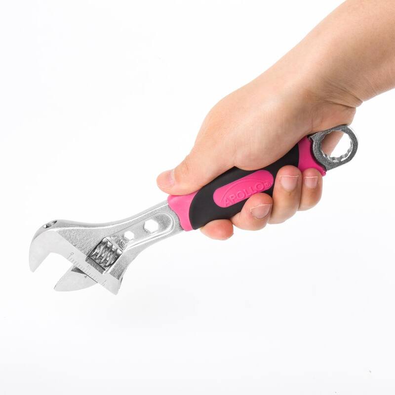 Juego de llaves ajustables Apollo en color rosa (2 piezas) - DT5007P