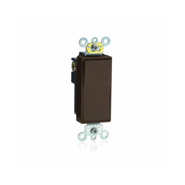 Interruptor de Pared Leviton, 1 Polo, 120/277V, 20A, Marrón, Roker - 5621-2